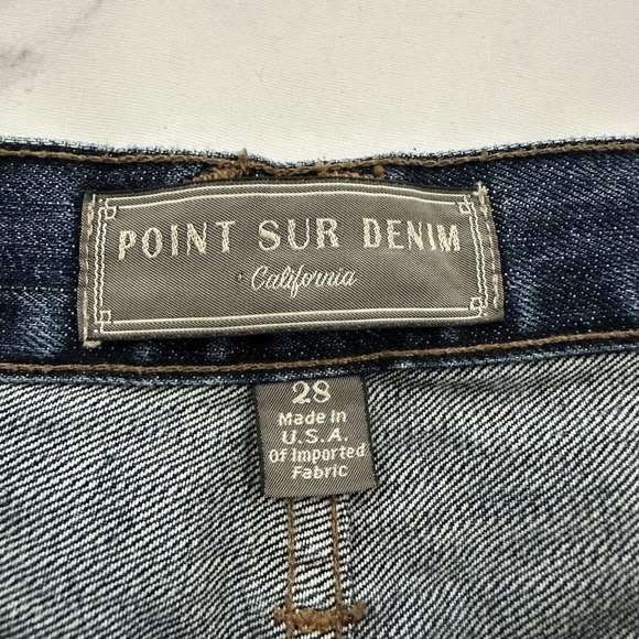 Point Sur Denim J.Crew Shoreditch Straight Leg Jeans Size 28 Raw Hem Distressed - Picture 5 of 10